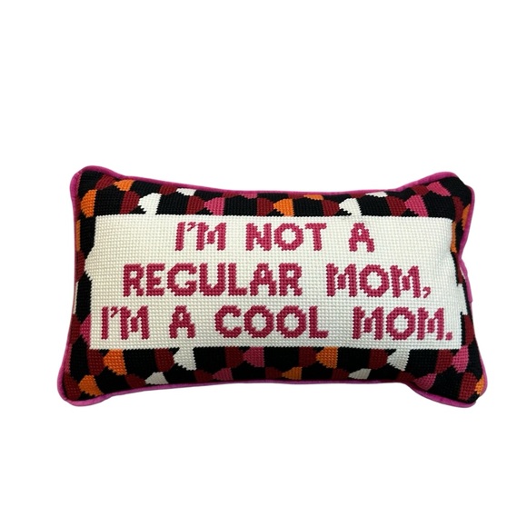 Furbish Studio Cool Mom Needlepoint Pillow - Picture 1 of 7